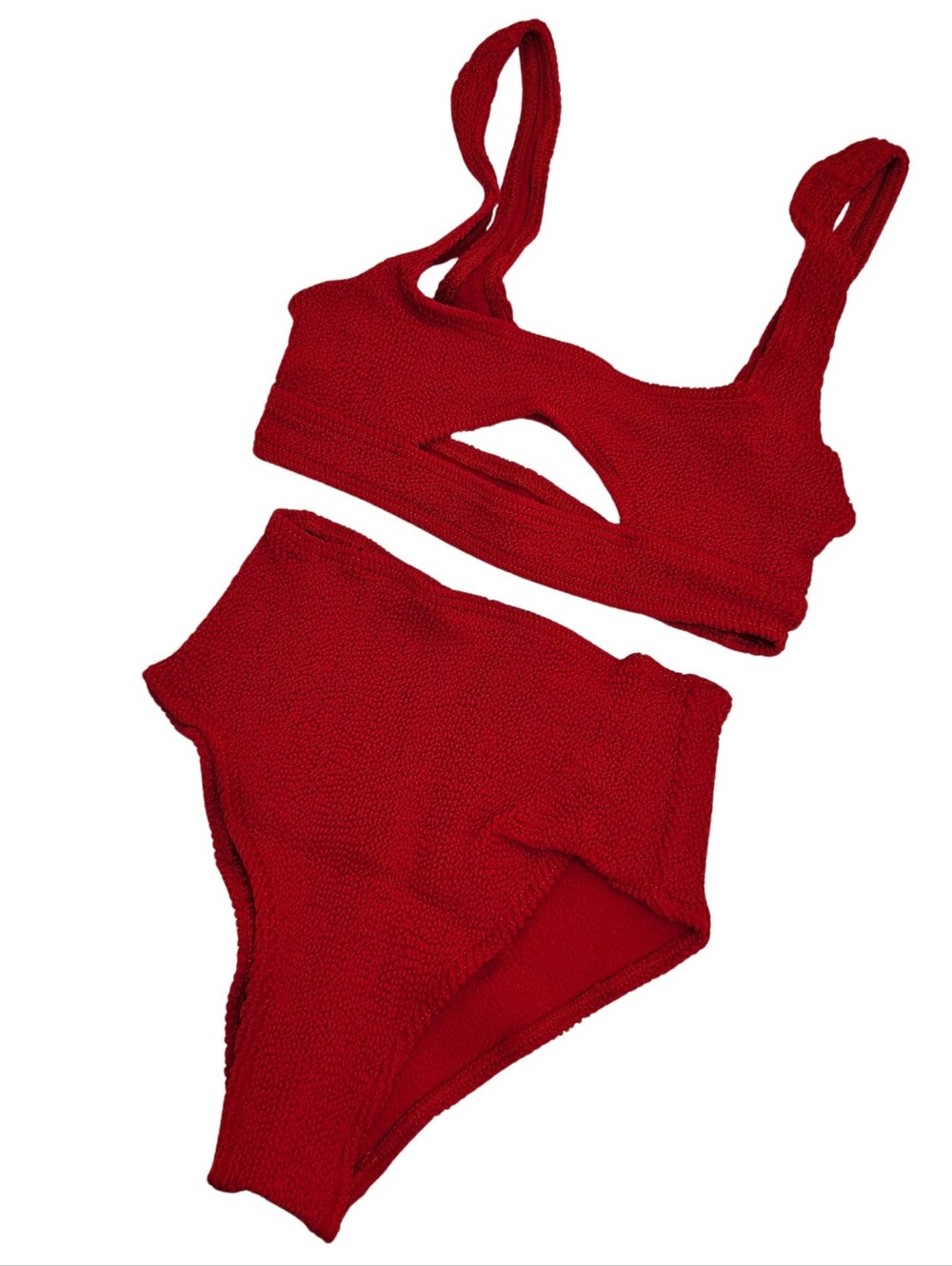 BOND-EYE Bikini Set Sasha Crop & Palmer Brief Swimsuit Baywatch Red ONE SIZE NWT - Picture 2 of 4